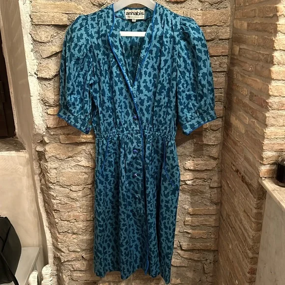 Vintage | Dresses | Vintage Italian Blue Cheetah Print Dress | Poshmark Vintage | Dresses | Vintage Italian Blue Cheetah Print Dress | Poshmark